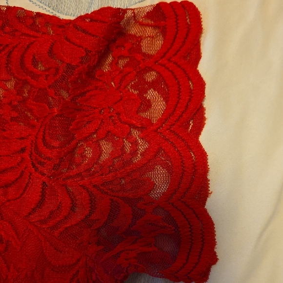 NWOT Torrid Size 1 Vibrant Red Lace Midi Dress - Picture 7 of 10